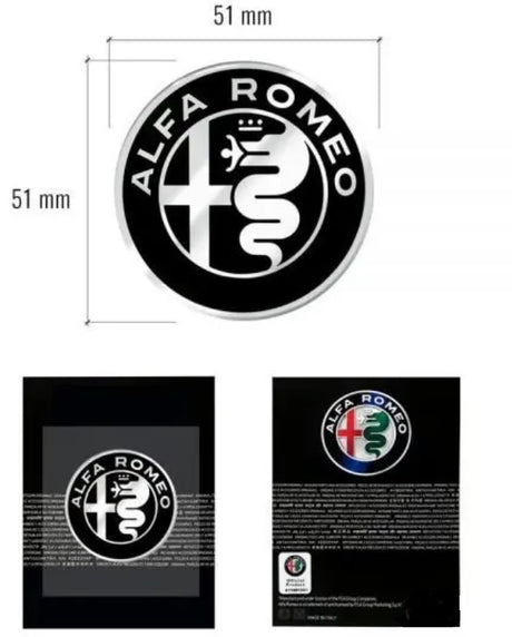 Autocolant Alfa Romeo pentru schimbătorul de viteze, 51 mm