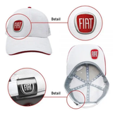 Șapcă Fiat cu model de logo în relief – albă