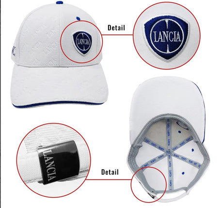 Șapcă Lancia cu logo brodat – albă