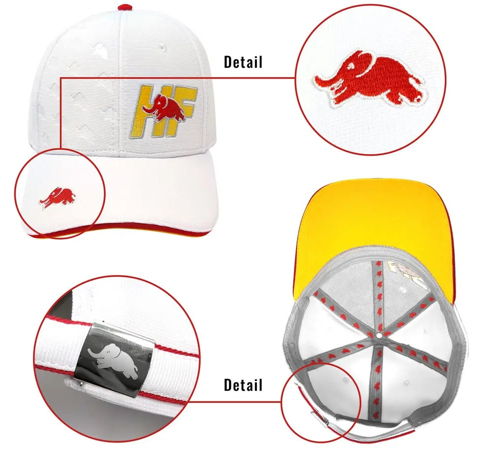 Șapcă Lancia HF cu logo elefant – albă