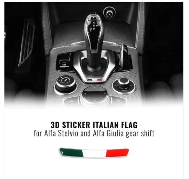Italian flag sticker for Alfa Romeo Giulia and Stelvio