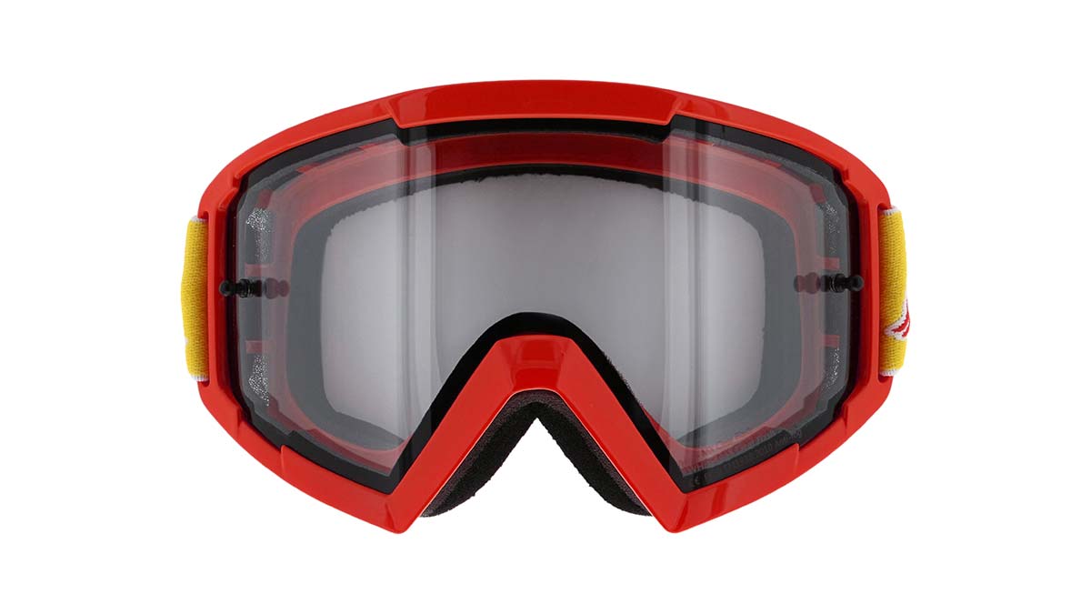 Red Bull Spect WHIP motocross goggles, red with clear lens