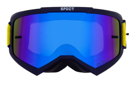 Ochelari de motocros Red Bull Spect EVAN bleumarin cu lentilă albastră