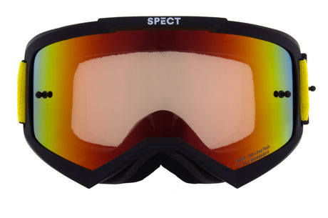 Ochelari de motocros Red Bull Spect EVAN negri cu lentilă roșu-galbenă