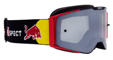Ochelari de motocros Red Bull Spect TORP negru-roșii cu lentilă fumurie