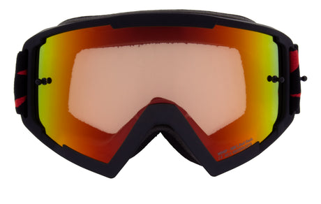 Ochelari de motocros Red Bull Spect WHIP negri cu lentilă roșu-galbenă