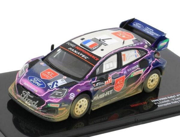 Machetă Ford Puma Rally1, No.7, Rallye WM, Rally Acropolis, Dirty Version, P.-L. Loubet/V.Landais, 2022