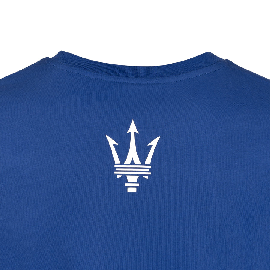 Maserati men's T-shirt with Maserati lettering blue