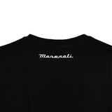 Tricou bărbătesc Maserati cu logo mare al tridentului, negru