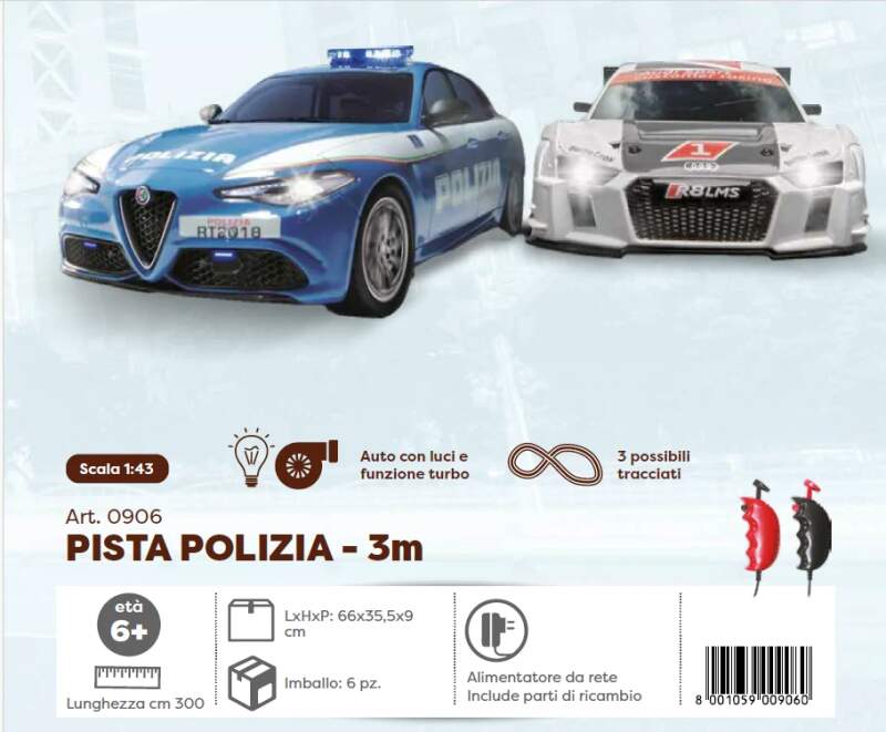 Pistă PISTA Alfa Romeo Polizia - Audi 1:43
