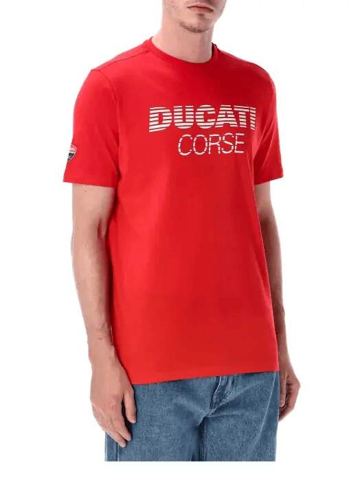 Tricou Ducati Corse cu inscripția Ducati roșu