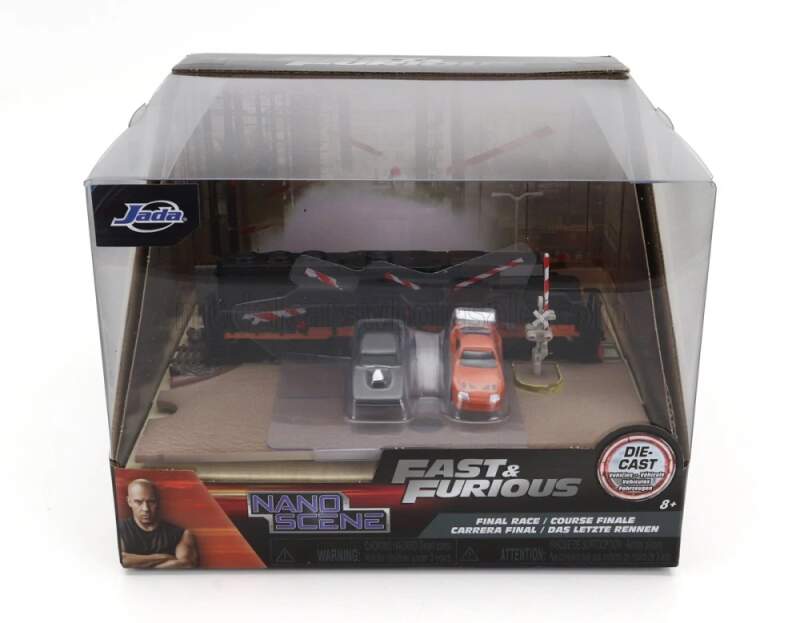 Dioramă – Fast & Furious Toyota Supra – Dodge Charger