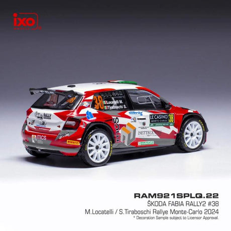 IXO Škoda Fabia Rally2 2024 N.38 M. Locatelli model – Rally Monte Carlo