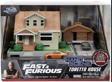 Dioramă – Fast & Furious Toyota Supra – Dodge Charger