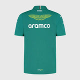 Tricou polo de echipă Aston Martin F1 Team cu logo-urile sponsorilor