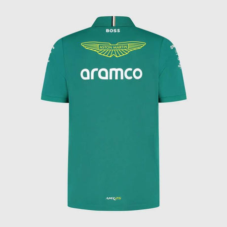 Aston Martin F1 Team team polo shirt with sponsor logos