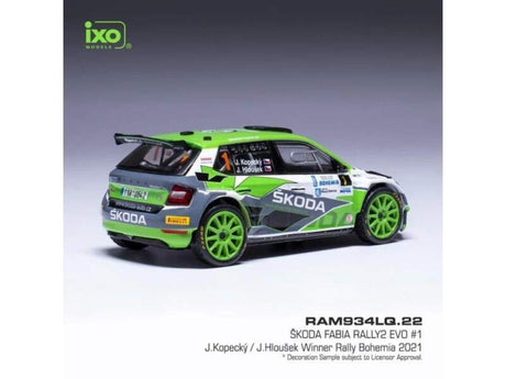 IXO Škoda Fabia Rally2 EVO model – Rally Bohemia 2021 #1 Kopecký