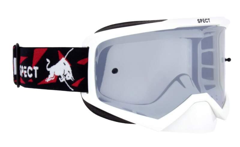 Ochelari de motocros Red Bull Spect EVAN albi cu lentile transparente