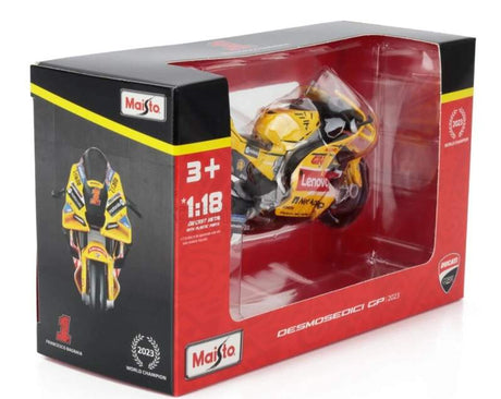 Machetă Ducati MotoGP GP23 - Francesco Bagnaia #1 1:18 - Misano SE