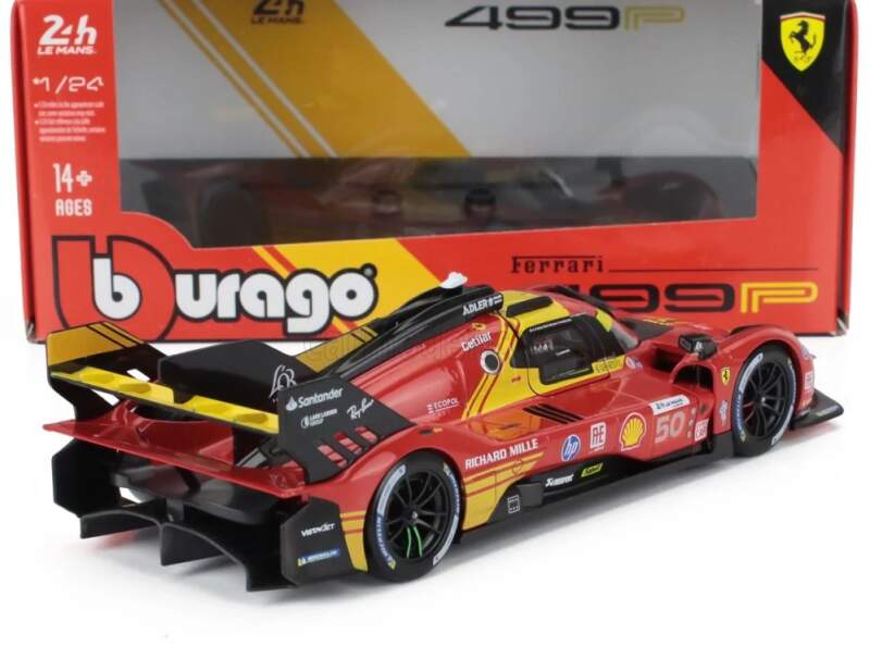Machetă BBurago Ferrari 499P #50 Winner Le Mans 2024