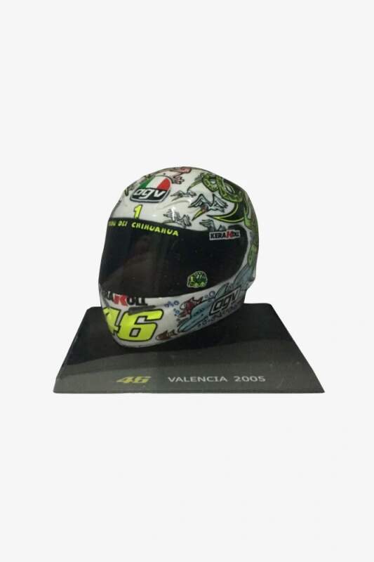 Machetă cască MotoGP Valentino Rossi Valencia 2005