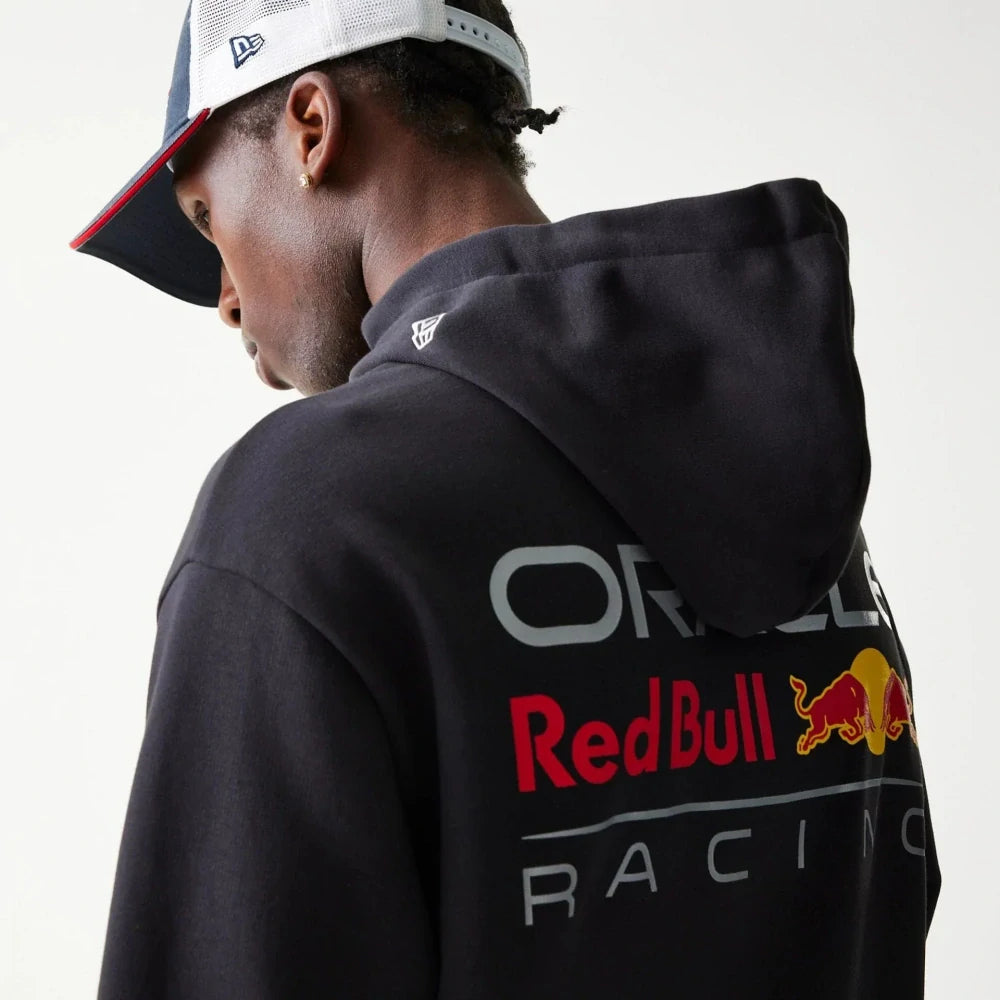 Hanorac oversized cu grafică Oracle Red Bull Racing New Era – bleumarin