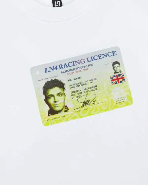 Tricou Lando Norris LN4 LICENSE – alb