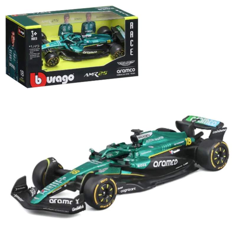 Model Aston Martin F1 AMR25 BBurago #18 Lance Stroll 2025