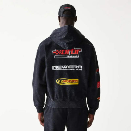 Hanorac cu fermoar Oracle Red Bull Racing NE LINEAR negru - oversize