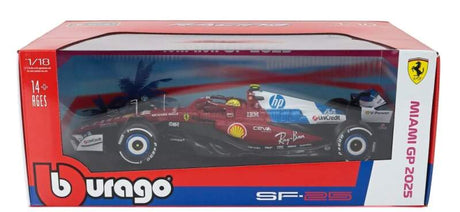 Machetă Scuderia Ferrari SF-25 BBurago #44 Lewis Hamilton Miami GP