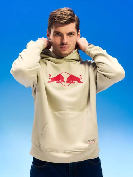 Hanorac cu glugă Oracle Red Bull Racing ediția SPARK nisipiu cu logo