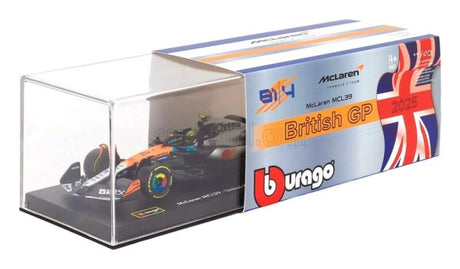 Machetă McLaren F1 MCL39 BBurago #4 Lando Norris Silverstone 2025 1:43 Signature