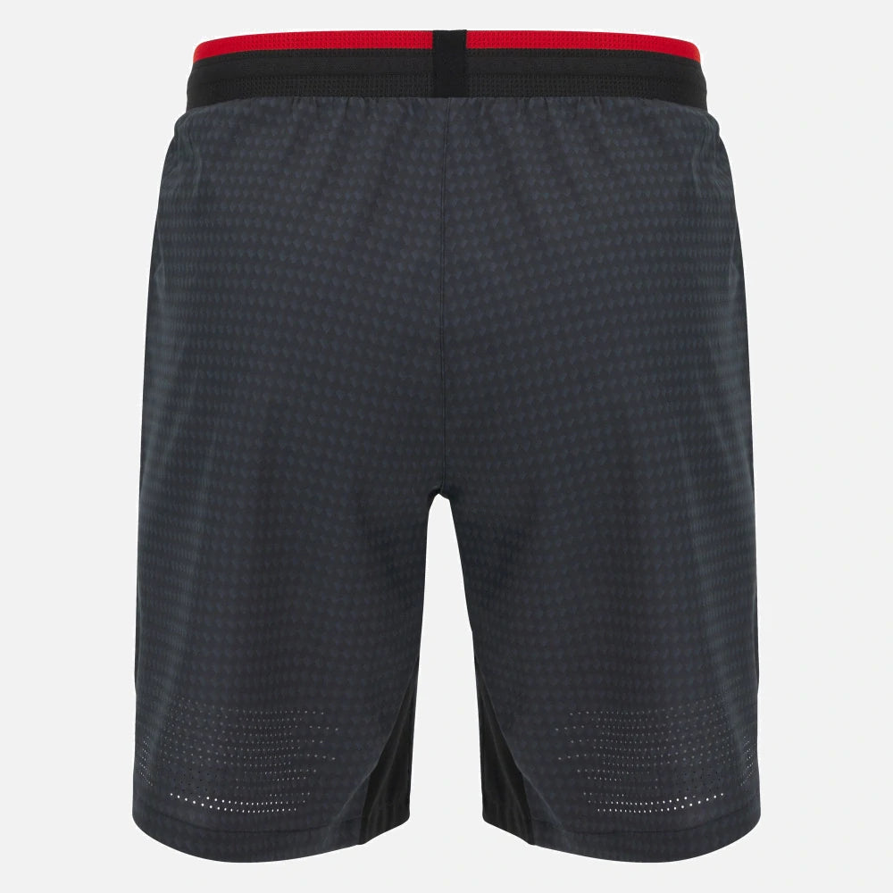Pantaloni scurți sport Ducati x Macron cu logo – gri închis