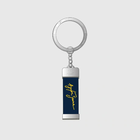 Breloc Ayrton Senna Signature – bleumarin