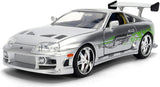 Machetă Jada Fast & Furious Brian's Toyota Supra 1995 1:24 – 25th Anniversary Silver