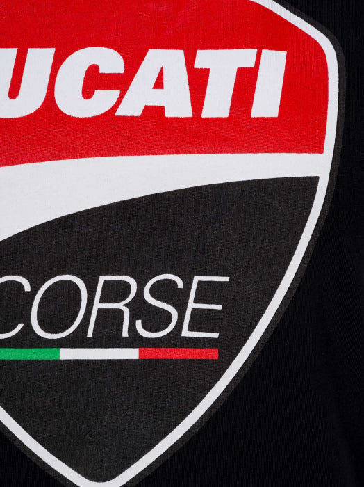 Tricou damă Ducati Corse cu logo, negru