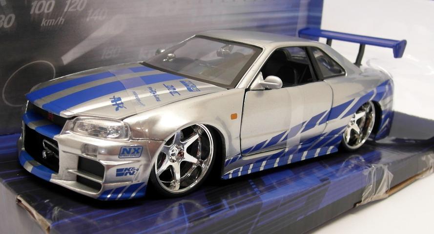 Machetă Fast & Furious Nissan Skyline R34 2002
