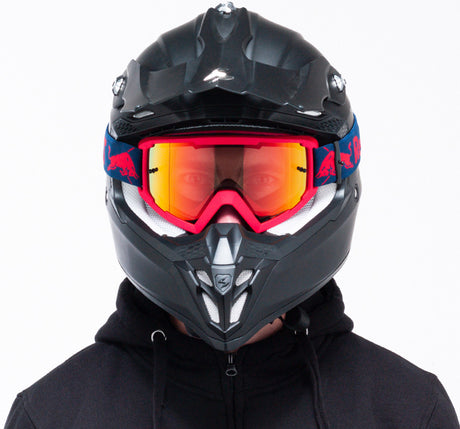 Ochelari de motocros Red Bull Spect WHIP roșii cu lentilă portocalie