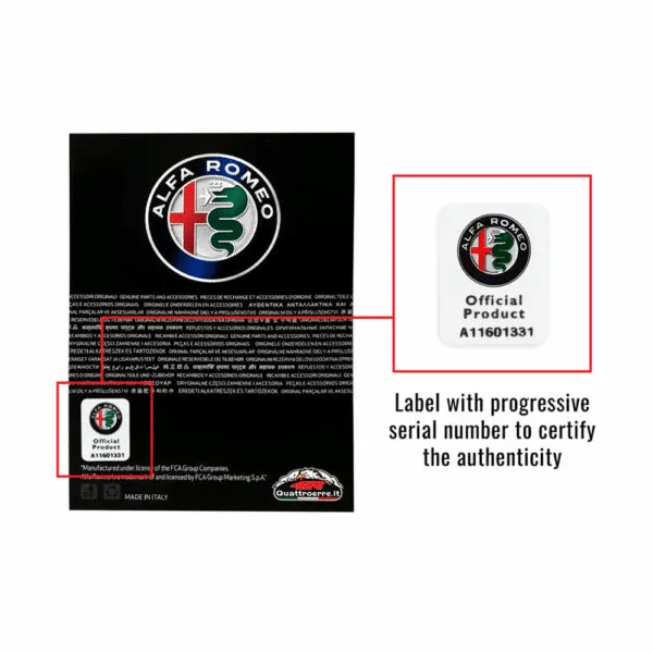 Alfa Romeo large lettering sticker set of 2