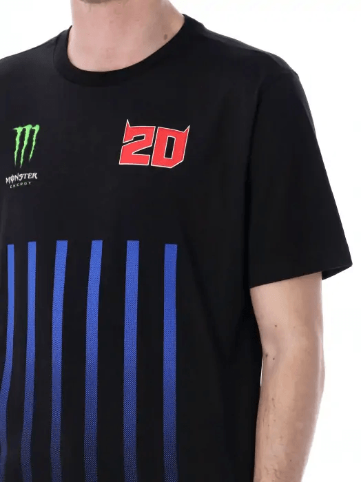 Tricou Fabio Quartararo Monster Energy Stripes negru
