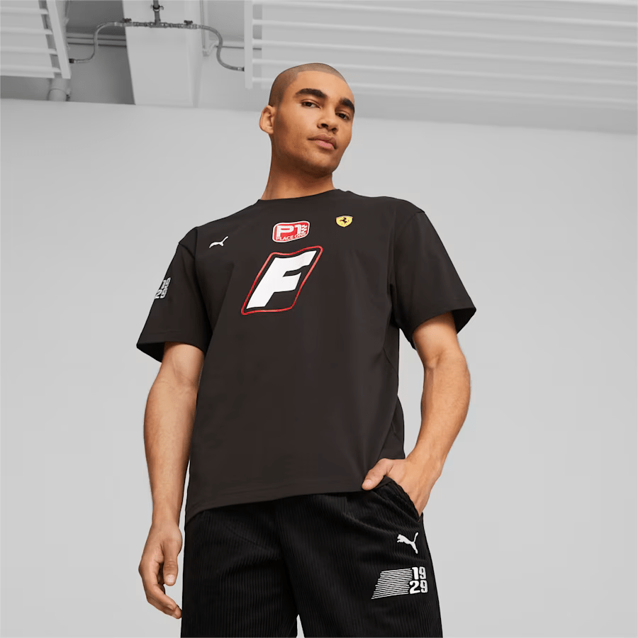 Ferrari Garage men's oversized F1 T-shirt black