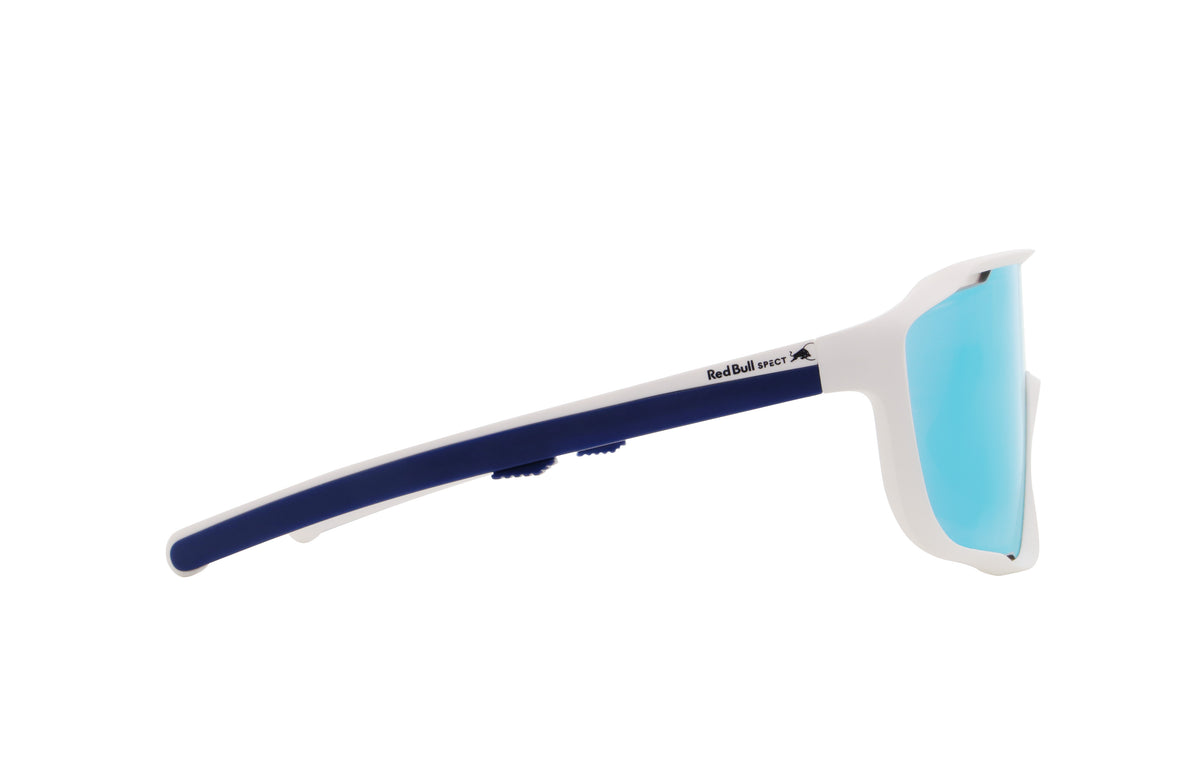 Ochelari de soare Red Bull Spect KRAFT alb-albaștri cu lentilă albastră
