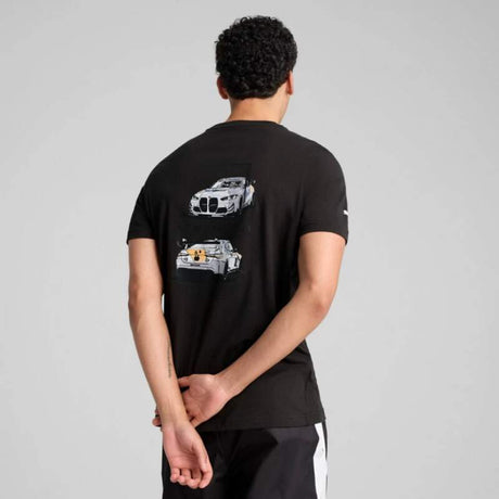 Tricou pentru fani BMW Motorsport cu motiv de cursă negru