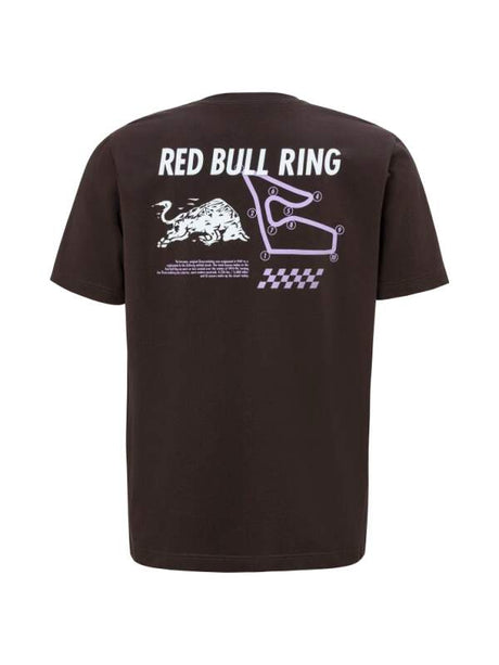 Tricou pentru fani Red Bull Ring CIRCUIT negru cu motiv RRI