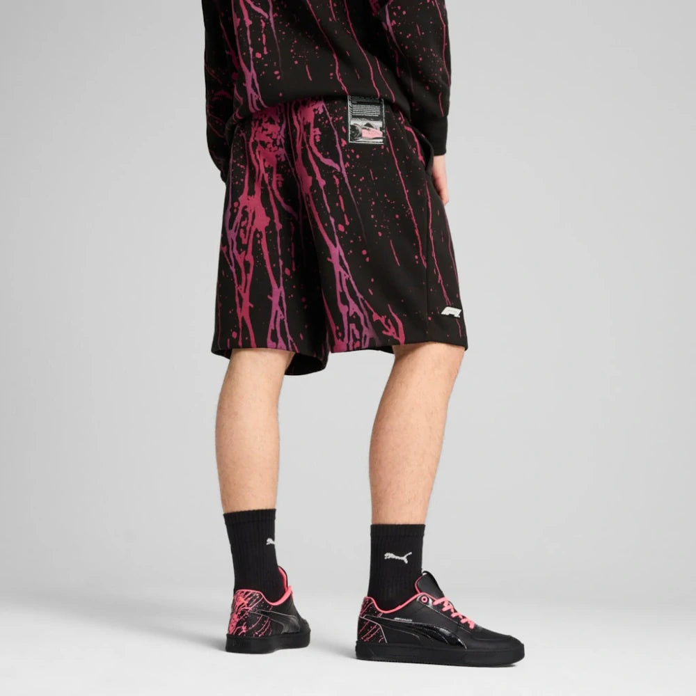 Pantaloni scurți Puma Formula 1 Splash – negru/roz