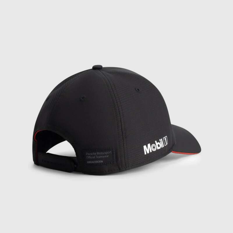 Porsche Motorsport team cap with sponsor logos, black