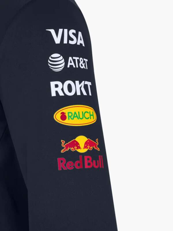 Oracle Red Bull Racing team softshell jacket with sponsor logos