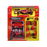 Bburago Scuderia Ferrari F1 1:43 model Charles Leclerc with pit garage