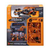 Machetă Bburago McLaren F1 1:43 Oscar Piastri cu machetă de box