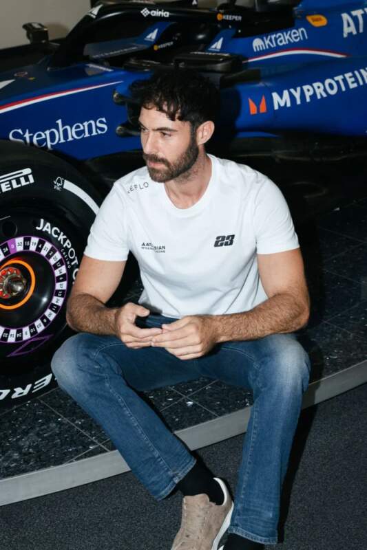Alex Albon fan T-shirt - Williams Racing F1, white - XXL